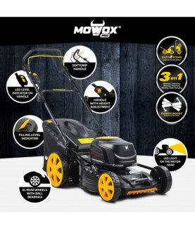 MoWox | 62V Excel Series Cordless Lawnmower | EM 4662 SX-Li | Mowing Area 750 m | 4000 mAh | Battery and Charger included