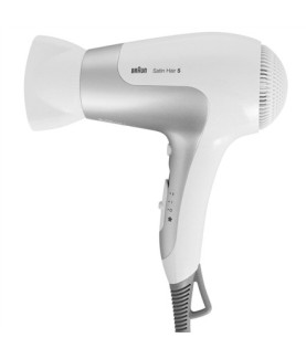 Braun | Hair Dryer | Satin Hair 5 HD 580 | 2500 W | Number of temperature settings 3 | Ionic function | White/ silver