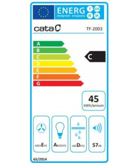 CATA | Hood | TF 2003 600 GBK | Telescopic | Energy efficiency class C | Width 60 cm | 390 m /h | Mechanical control | LED | Bl