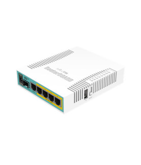 Mikrotik Wired Ethernet Router RB960PGS, hEX PoE, CPU 800MHz, 128MB RAM, 16MB, 1xSFP, 5xGigabit LAN, 1xUSB, Power Output On por