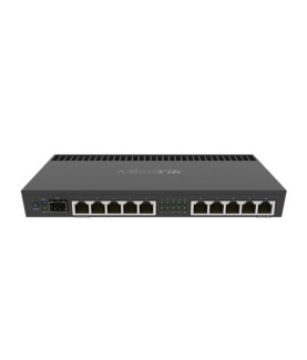 Mikrotik Wired Ethernet Router RB4011iGS+RM, Quad-core 1.4Ghz CPU, 1GB RAM, 512 MB, 1xSFP+, 1xSerial console port, PCB Temperat