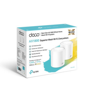 AX1800 Whole Home Mesh Wi-Fi 6 System | Deco X20 (2-pack) | 802.11ax | 1201+574 Mbit/s | 10/100/1000 Mbit/s | Ethernet LAN (RJ-