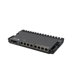 MikroTik Wired Ethernet Router RB5009UG+S+IN, Quad core 1.4 GHz CPU, 1xSFP+, 7xGigabit LAN, 1x2.5G LAN, 1xUSB, Can be powered i