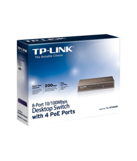 TP-LINK | Switch | TL-SF1008P | Unmanaged | Desktop | 10/100 Mbps (RJ-45) ports quantity 8 | Power over Ethernet (PoE) ports qu