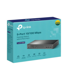 TP-LINK | Switch | TL-SF1009P | Unmanaged | Desktop | 10/100 Mbps (RJ-45) ports quantity 9 | PoE+ ports quantity 8 | Power supp