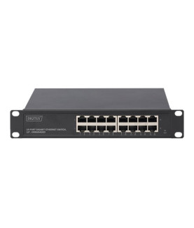 Digitus | 16-port Gigabit Ethernet Switch | DN-80115 | Unmanaged | Rackmountable | Power supply type Internal