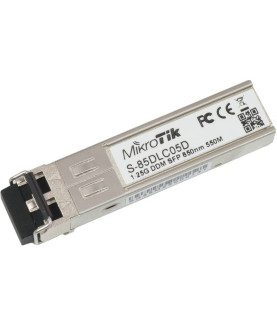 MikroTik | S-85DLC05D | SFP | Multi-Mode Fiber | Dual LC | 10/100/1000 Mbit/s | Wavelength 850 nm | Maximum transfer distance 5