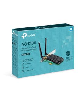 TP-LINK Archer T4E Dual Band PCI Express Adapter 2.4GHz/5GHz, 802.11ac, 300+867 Mbps, 2xDetachable antennas