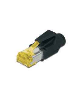 A-MO6A 8/8 HRS | AT 6A modular RJ45 Plug, Hirose TM31 8P8C, shielded, for round cable, incl. hood