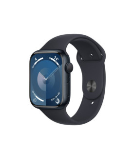 Apple Watch Series 9 GPS 45mm Midnight Aluminium Case with Midnight Sport Band - S/M