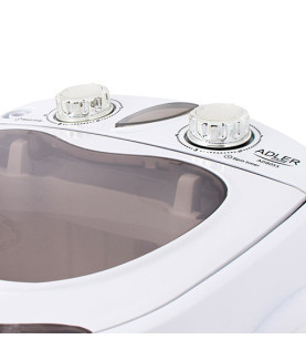 Adler | Mini washing machine | AD 8055 | Top loading | Washing capacity 3 kg | Depth 37 cm | Width 36 cm | White