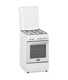 Simfer | Cooker | 5405SERBB | Hob type Gas | Oven type Electric | White | Width 50 cm | Electronic ignition | Depth 60 cm | 43 