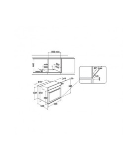 Hotpoint | Built in Oven | FI7 861 SH BL HA | 73 L | Multifunctional | AquaSmart | Electronic | Convection | Height 59.5 cm | W