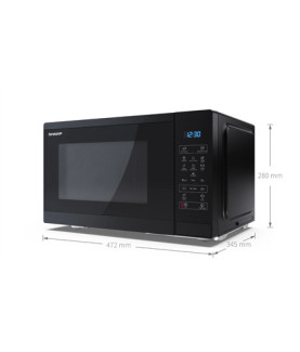 Sharp | Microwave Oven | YC-MS252AE-B | Free standing | 25 L | 900 W | Black