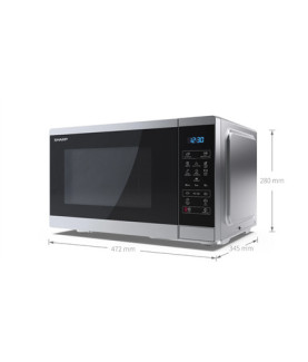 Sharp | Microwave Oven | YC-MS252AE-S | Free standing | 25 L | 900 W | Silver