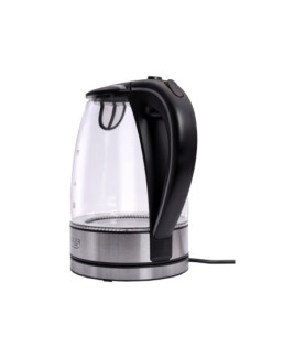 Adler | Kettle | AD 1225 | Standard | 2000 W | 1.7 L | Glass | 360 rotational base | Transparent/Stainless steel