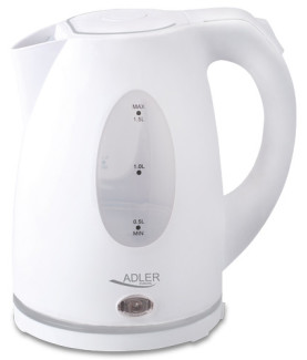 Adler | Kettle | AD 1207 | Standard | 2000 W | 1.5 L | Plastic | 360 rotational base | White