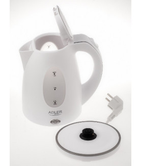 Adler | Kettle | AD 1207 | Standard | 2000 W | 1.5 L | Plastic | 360 rotational base | White