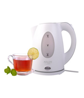 Adler | Kettle | AD 1207 | Standard | 2000 W | 1.5 L | Plastic | 360 rotational base | White