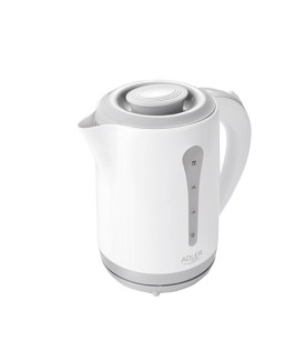 Kettle | Adler | AD 1244 | Standard kettle | 2000 W | 2.5 L | Plastic | 360 rotational base | White