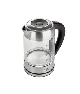 Adler | Kettle | AD 1247 NEW | With electronic control | 1850 - 2200 W | 1.7 L | Stainless steel, glass | 360 rotational base |