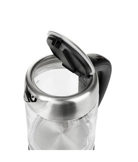 Adler | Kettle | AD 1247 NEW | With electronic control | 1850 - 2200 W | 1.7 L | Stainless steel, glass | 360 rotational base |