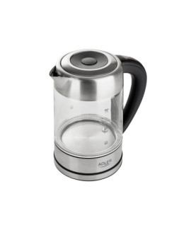 Adler | Kettle | AD 1247 NEW | With electronic control | 1850 - 2200 W | 1.7 L | Stainless steel, glass | 360 rotational base |