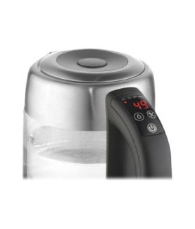 Adler | Kettle | AD 1247 NEW | With electronic control | 1850 - 2200 W | 1.7 L | Stainless steel, glass | 360 rotational base |