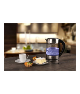 Adler | Kettle | AD 1247 NEW | With electronic control | 1850 - 2200 W | 1.7 L | Stainless steel, glass | 360 rotational base |