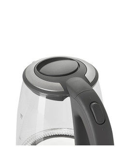 Adler | Kettle | AD 1286 | Standard | 2200 W | 2 L | Plastic/Glass | 360 rotational base | Grey/ transparent