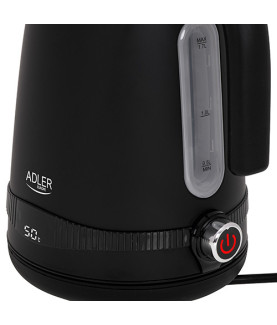 Adler | Kettle | AD 1295b | Electric | 2200 W | 1.7 L | Stainless steel | 360 rotational base | Black