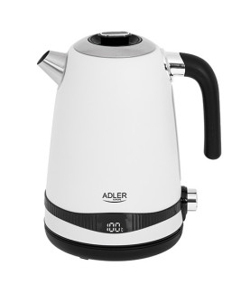 Adler | Kettle | AD 1295w | Electric | 2200 W | 1.7 L | Stainless steel | 360 rotational base | White