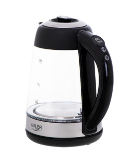 Adler | Kettle | AD 1285 | Electric | 2200 W | 1.7 L | Glass/Stainless steel | 360 rotational base | Grey