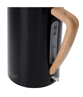 Adler | Kettle | AD 1347b | Electric | 2200 W | 1.5 L | Stainless steel | 360 rotational base | Black