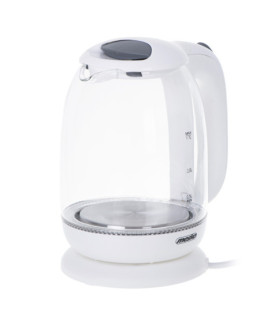 Mesko | Kettle | MS 1302w | Electric | 2200 W | 1.7 L | Glass | 360 rotational base | White