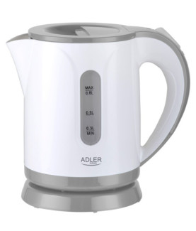 Adler | Kettle | AD 1371g | Electric | 850 W | 0.8 L | Stainless steel/Polypropylene | 360 rotational base | White/Grey