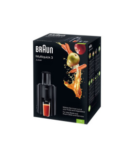 Braun | J 300 BK | Type Automatic juicer | Black | 800 W | Extra large fruit input | Number of speeds 2