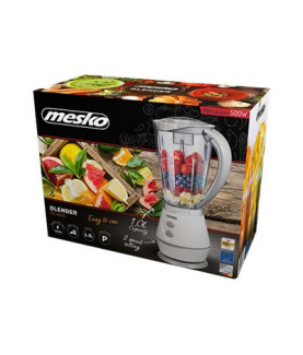 Mesko | MS 4060 | Tabletop | 500 W | Jar material Plastic | Jar capacity 1 L | White/ grey