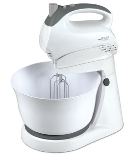 Adler | Mixer | AD 4202 | Mixer with bowl | 300 W | Number of speeds 5 | Turbo mode | White