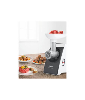 Bosch | Meat mincer CompactPower | MFW3612A | Black | 500 W | Number of speeds 1 | 2 Discs: 4 mm and 8 mm Sausage filler access