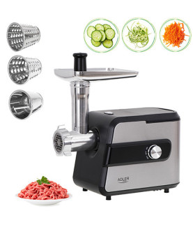 Adler | Meat mincer with a shredder | AD 4813 | Silver/Black | 600 W | Number of speeds 2 | Throughput (kg/min) 1