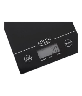 Adler | Kitchen scales | Adler AD 3138 | Maximum weight (capacity) 5 kg | Graduation 1 g | Display type LCD | Black