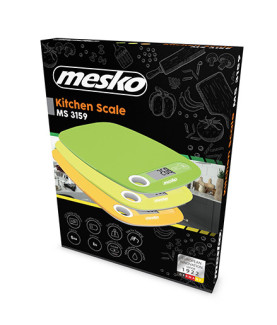 Mesko | Kitchen scale | MS 3159g | Maximum weight (capacity) 5 kg | Graduation 1 g | Display type LCD | Green