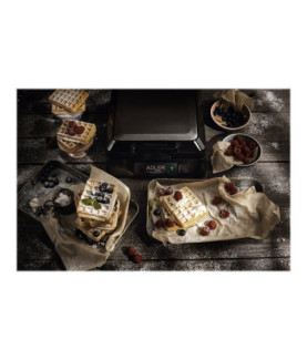 Adler | Waffle maker | AD 3036 | 1500 W | Number of pastry 4 | Belgium | Black