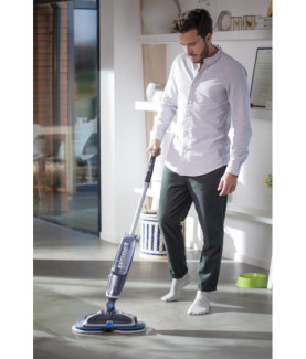 Mop | SpinWave | Cordless operating | Washing function | Operating time (max) 20 min | Lithium Ion | 18 V | Blue/Titanium