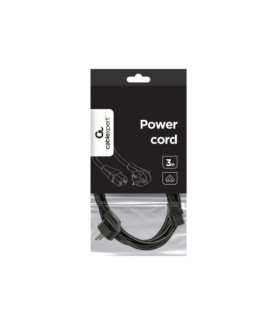 Cablexpert | PC-186-VDE-3M Power cord (C13), VDE approved, 3 m | Black