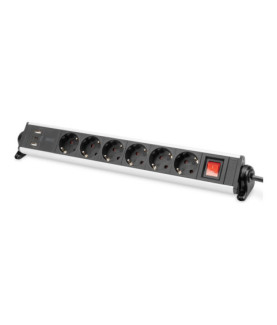 Digitus | Office Power Strip | DA-70624 | Silver/Black