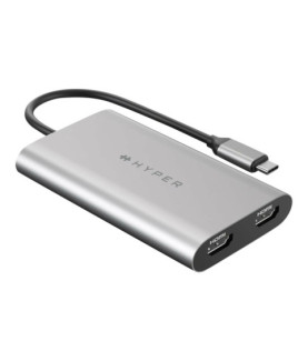 Hyper | HyperDrive Universal USB-C To Dual HDMI Adapter with 100W PD Power Pass-Thru | USB-C to HDMI | Adapter