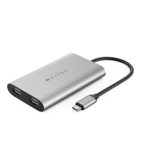 Hyper | HyperDrive Universal USB-C To Dual HDMI Adapter with 100W PD Power Pass-Thru | USB-C to HDMI | Adapter