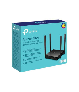 Dual Band Router | Archer C54 | 802.11ac | 300+867 Mbit/s | 10/100 Mbit/s | Ethernet LAN (RJ-45) ports 4 | Mesh Support No | MU